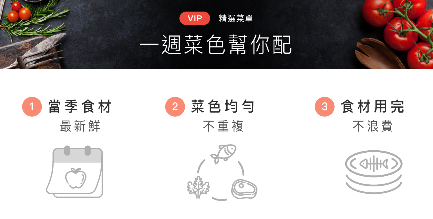 一週菜色幫你配